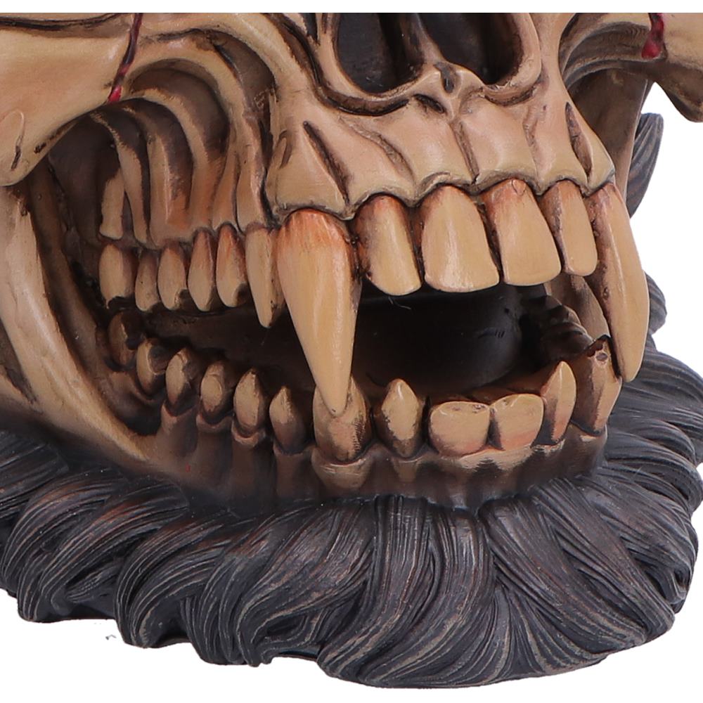Hall of Horrors Beast of the Moon Werewolf Skull | Gothic Halloween Skull Ornament | Nemesis Now 16cm