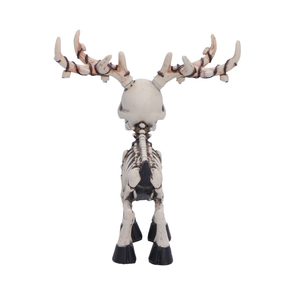 Rudi Skeletal Christmas Reindeer Figurine, 10.7cm