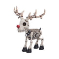 Rudi Skeletal Christmas Reindeer Figurine, 10.7cm