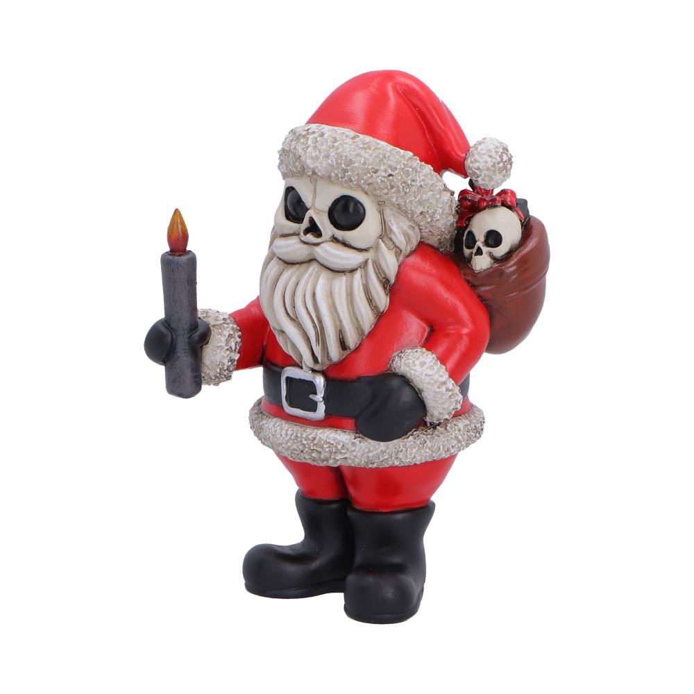 Noel Gothic Skeletal Santa Figurine, 10.5cm