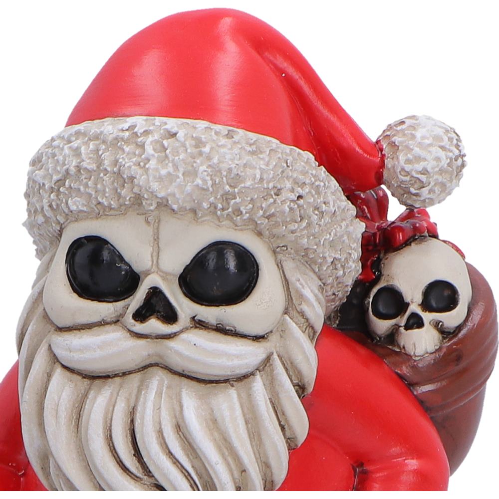 Noel Gothic Skeletal Santa Figurine, 10.5cm