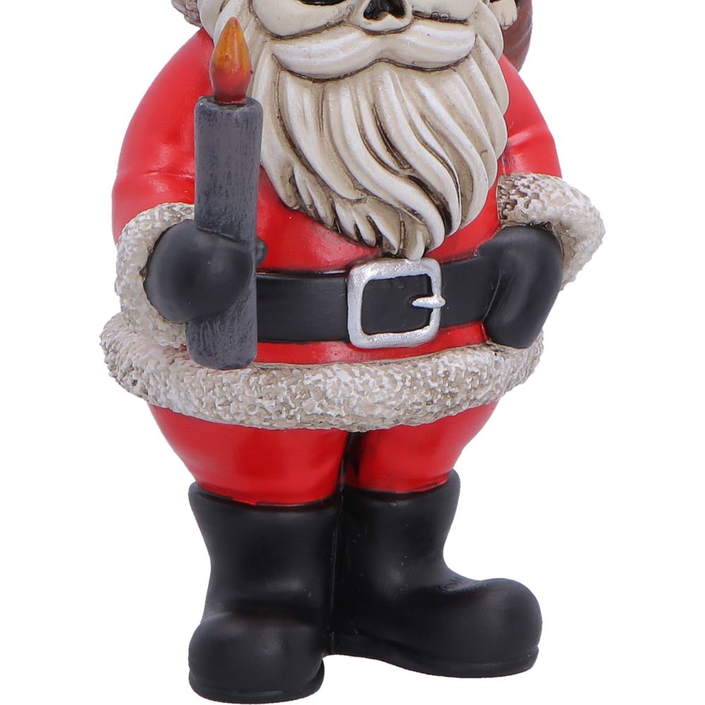 Noel Gothic Skeletal Santa Figurine, 10.5cm