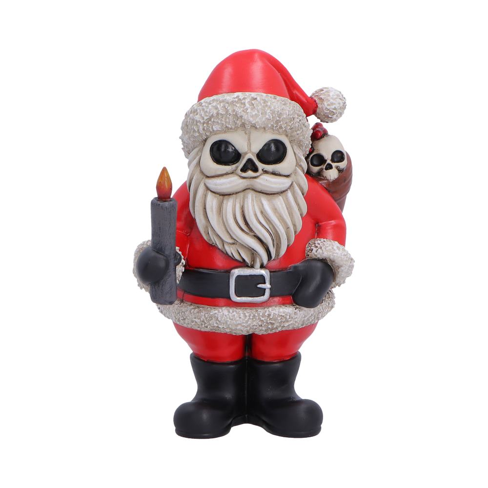 Noel Gothic Skeletal Santa Figurine, 10.5cm
