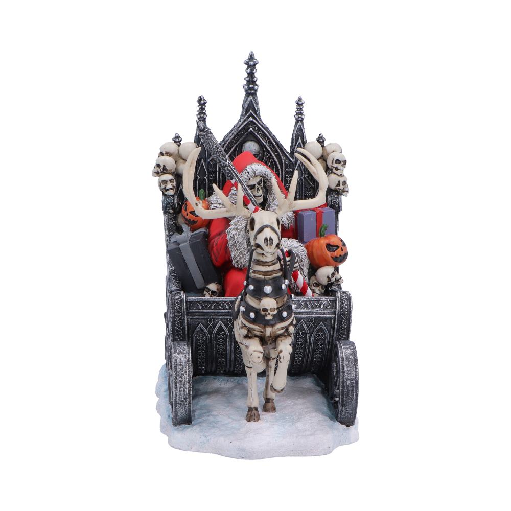 Slay Bells Gothic Santa Reaper Sleigh Figurine, 16cm