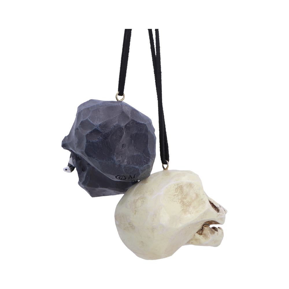 Grim and Grin Skull Halloween Hanging Ornaments Set of 2 – Officially Licensed