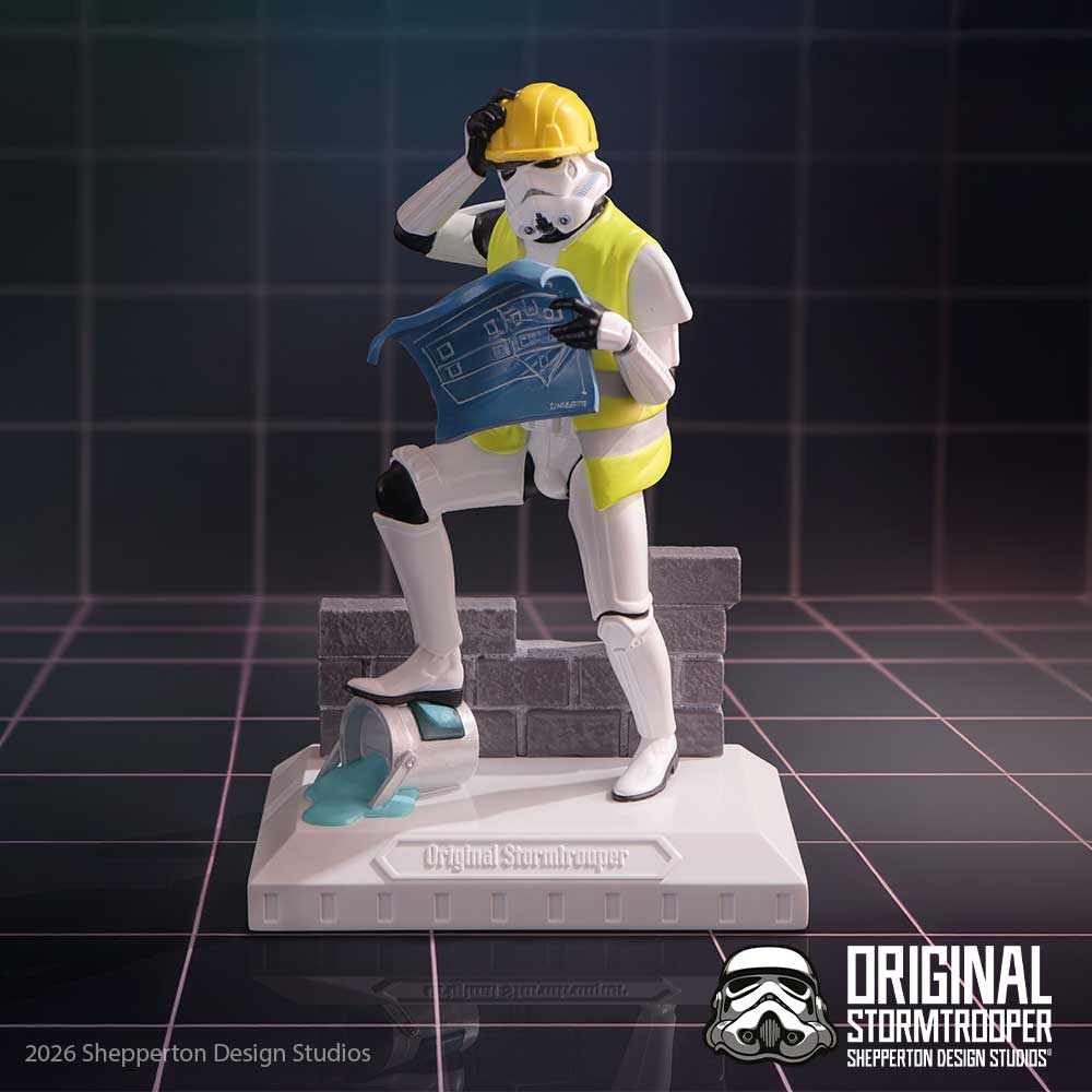 Original Stormtrooper Hit a Brick Wall Figurine | Funny Star Wars Gift | Nemesis Now 17.5cm