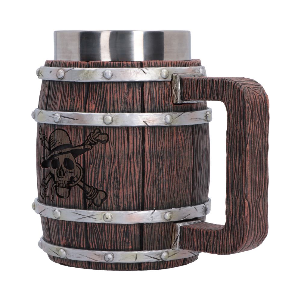 One Piece Straw Hat Jolly Roger Barrel Tankard 16cm