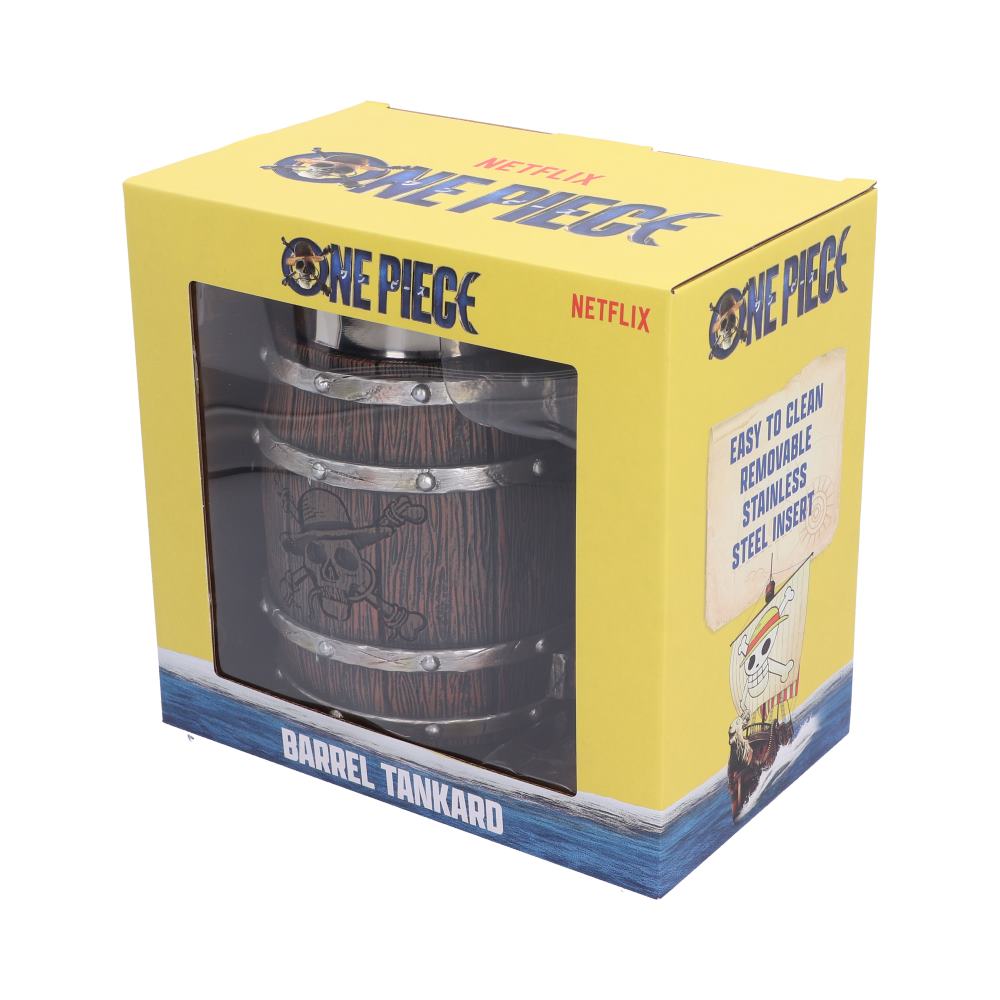 One Piece Straw Hat Jolly Roger Barrel Tankard 16cm