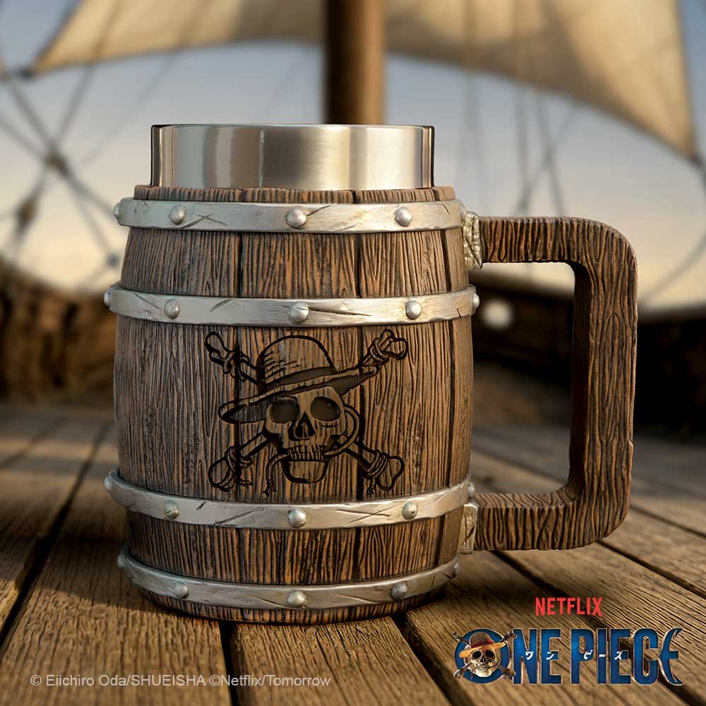 One Piece Straw Hat Jolly Roger Barrel Tankard 16cm