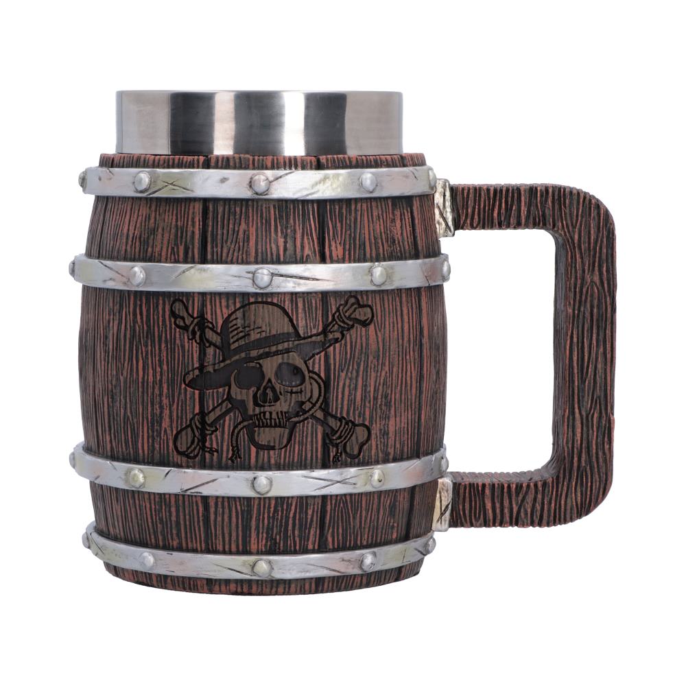 One Piece Straw Hat Jolly Roger Barrel Tankard 16cm