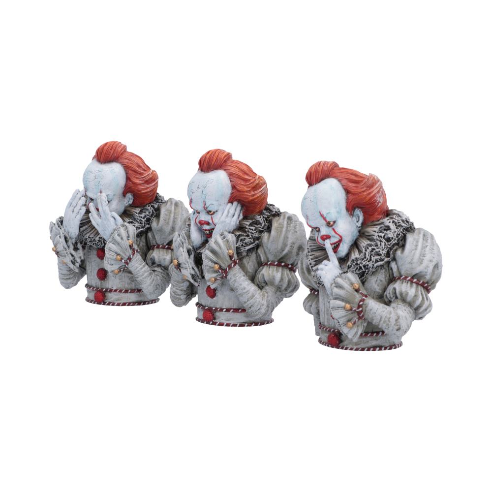 IT Three Wise Pennywise Figurine Set | Official Horror Movie Collectible | Nemesis Now 8.2cm