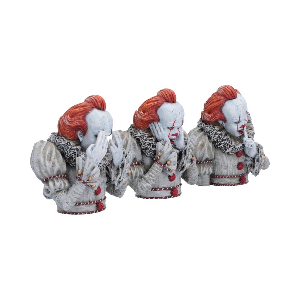 IT Three Wise Pennywise Figurine Set | Official Horror Movie Collectible | Nemesis Now 8.2cm