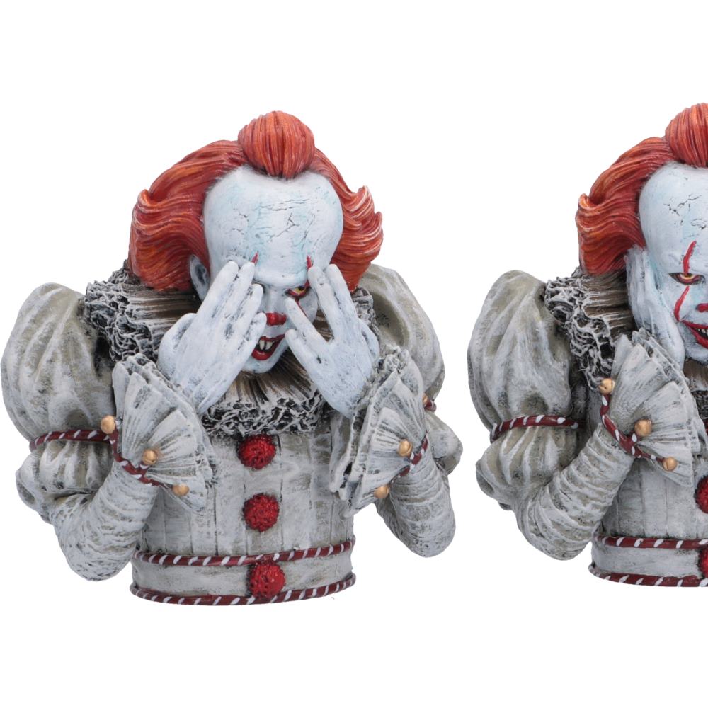 IT Three Wise Pennywise Figurine Set | Official Horror Movie Collectible | Nemesis Now 8.2cm