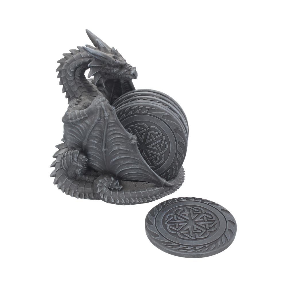 Dragon's Lair Black Dragon Coaster Set – 16.5cm