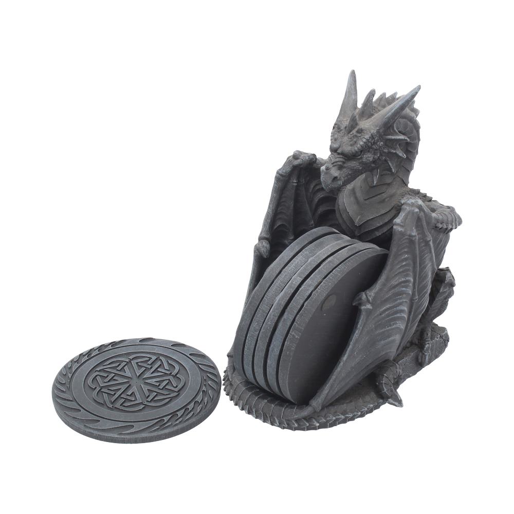 Dragon's Lair Black Dragon Coaster Set – 16.5cm