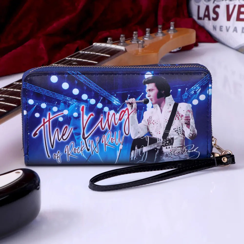 Elvis Presley King of Rock and Roll Embossed Purse 19cm
