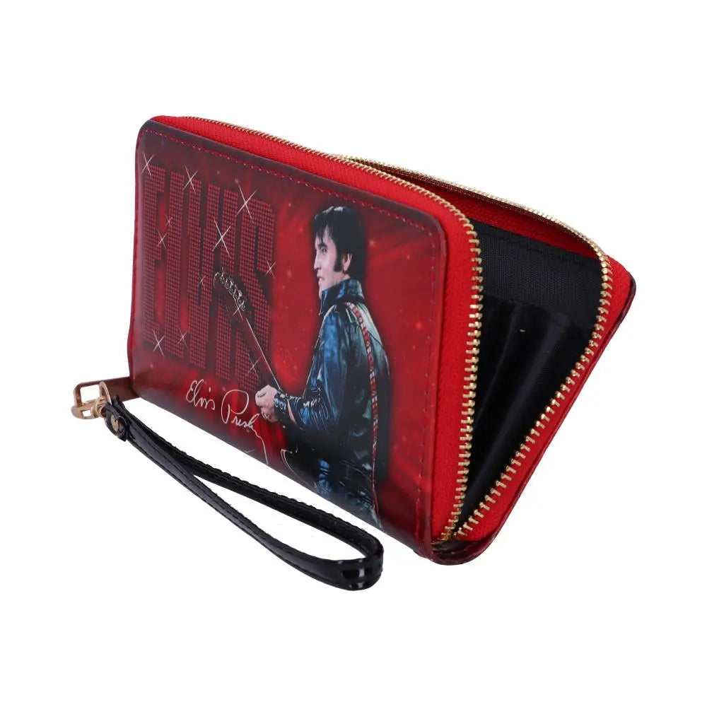 Elvis Presley '68 Comeback Red Zip Purse with Wrist Strap 19cm