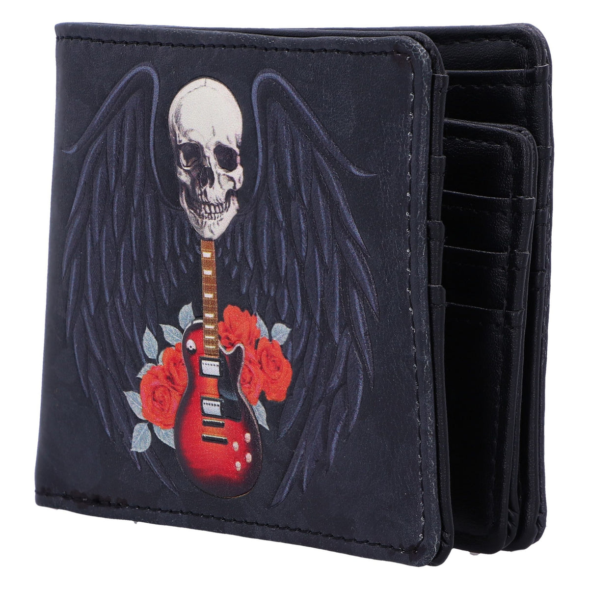 Rock and Roses Gothic Skull & Guitar Wallet 11cm
