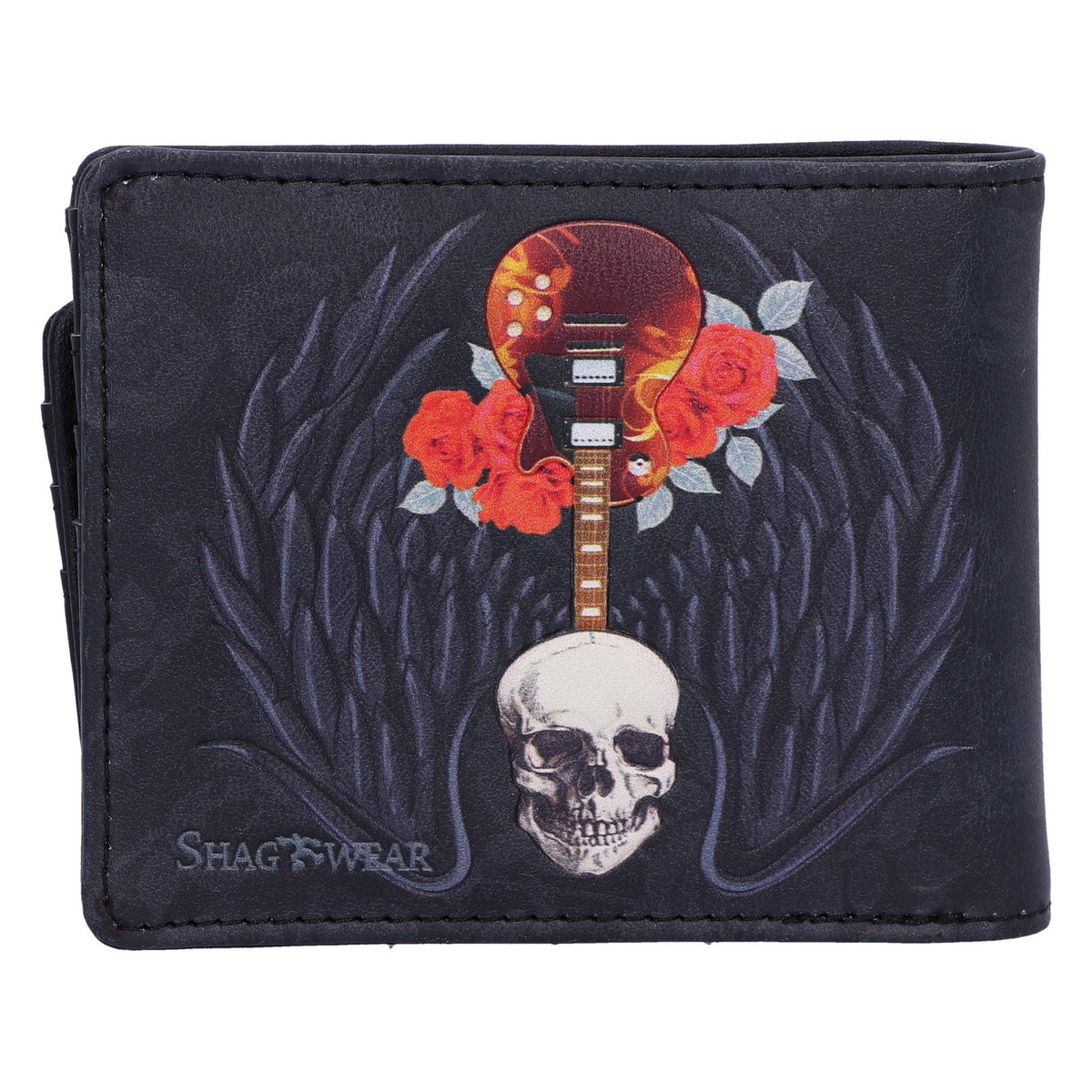 Rock and Roses Gothic Skull & Guitar Wallet 11cm