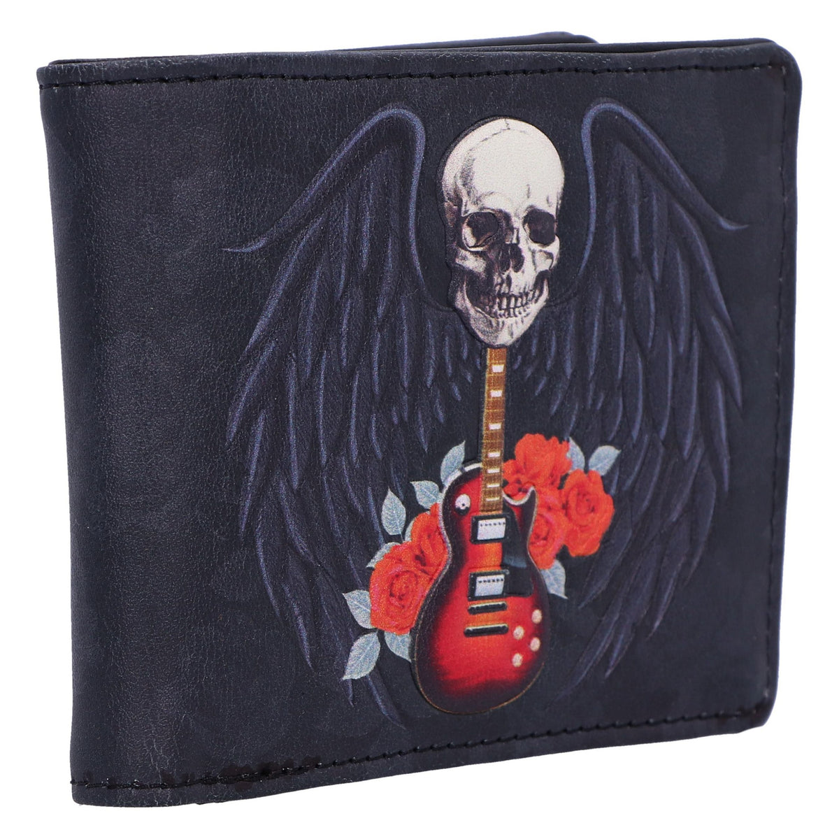 Rock and Roses Gothic Skull & Guitar Wallet 11cm