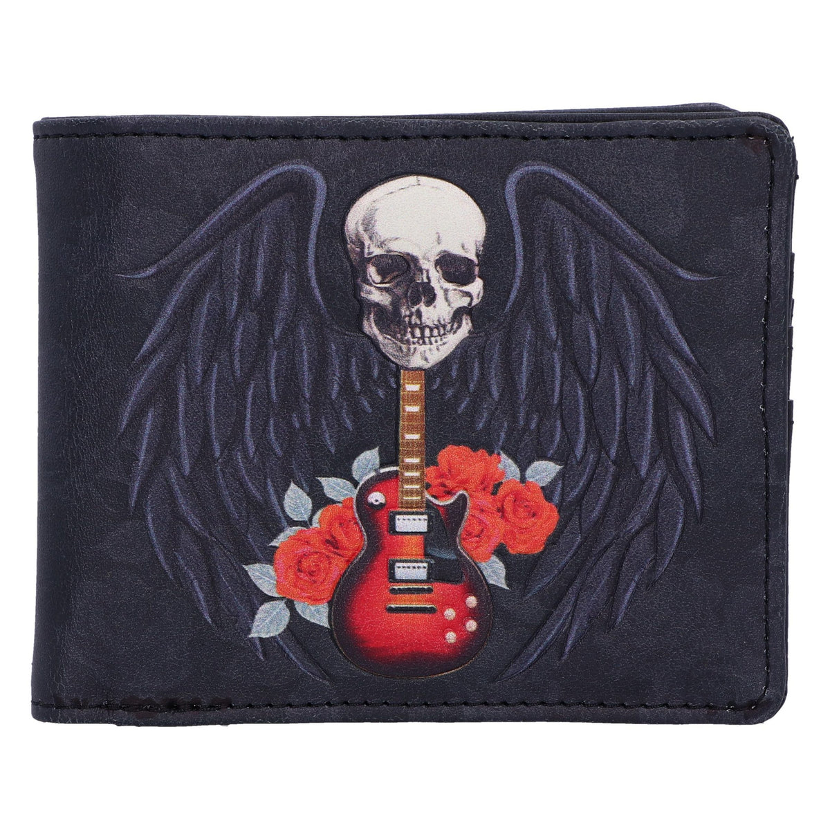 Rock and Roses Gothic Skull & Guitar Wallet 11cm