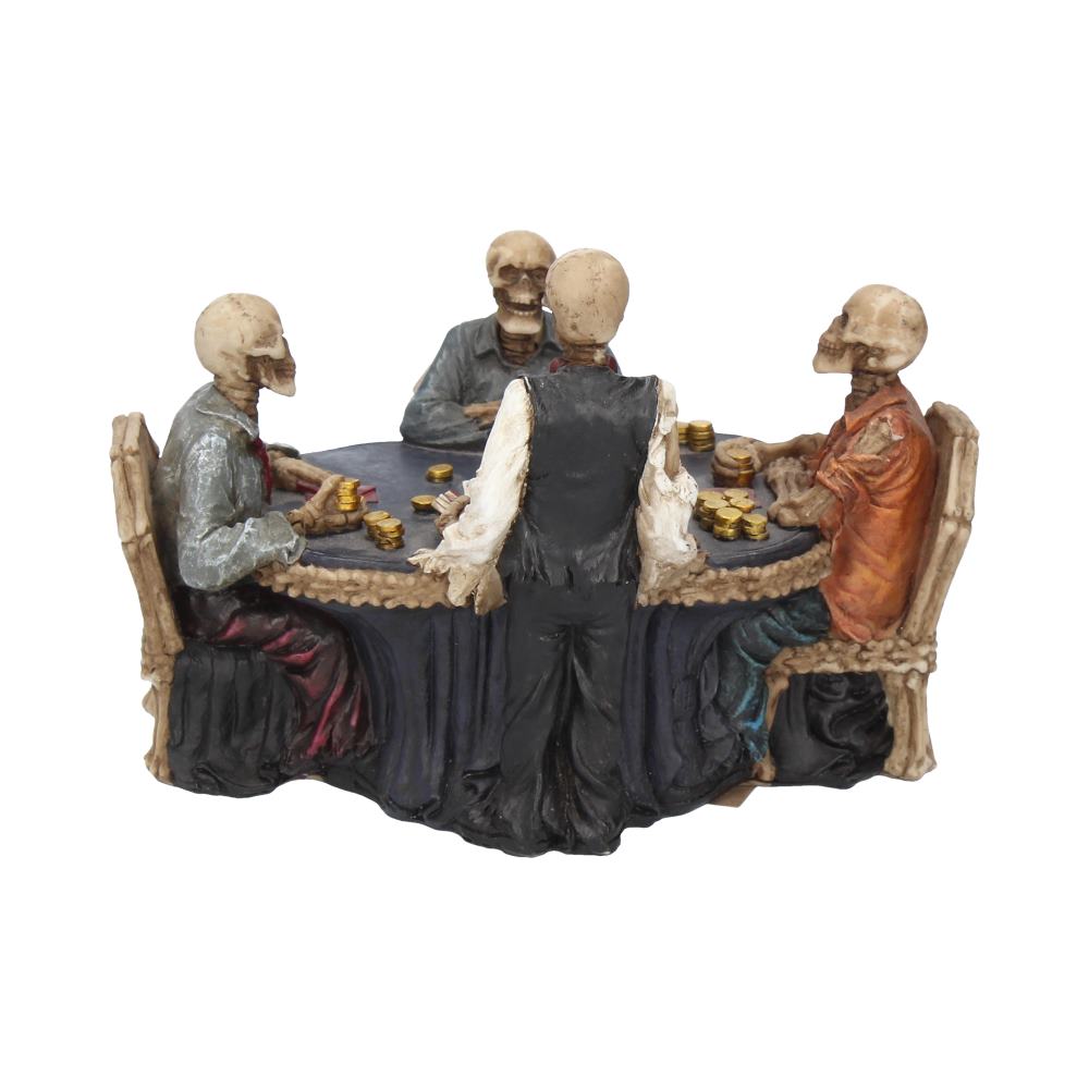 End Game Skeleton Poker Table Figurine 16cm
