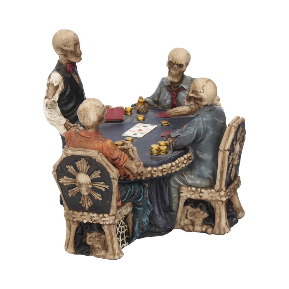 End Game Skeleton Poker Table Figurine 16cm
