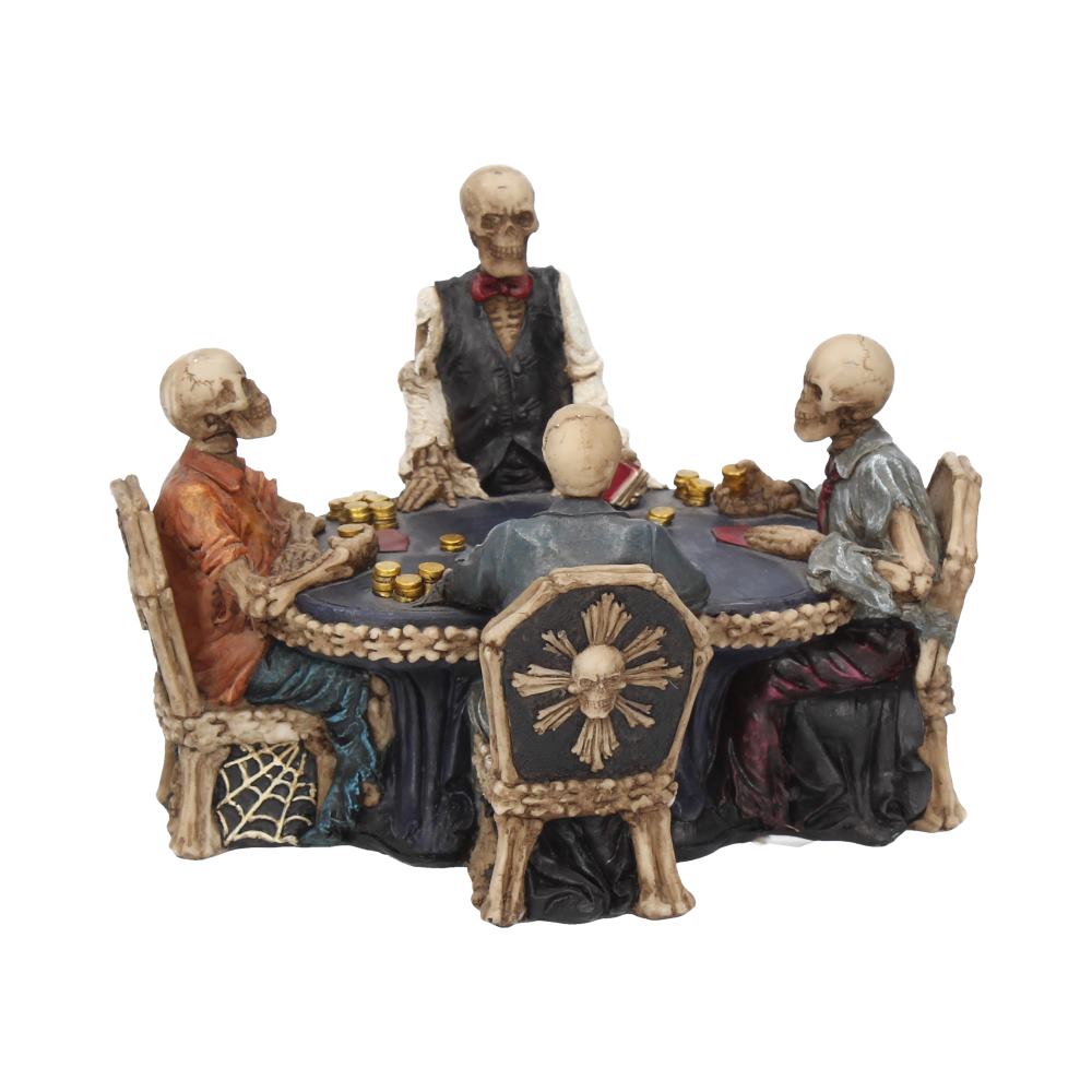 End Game Skeleton Poker Table Figurine 16cm