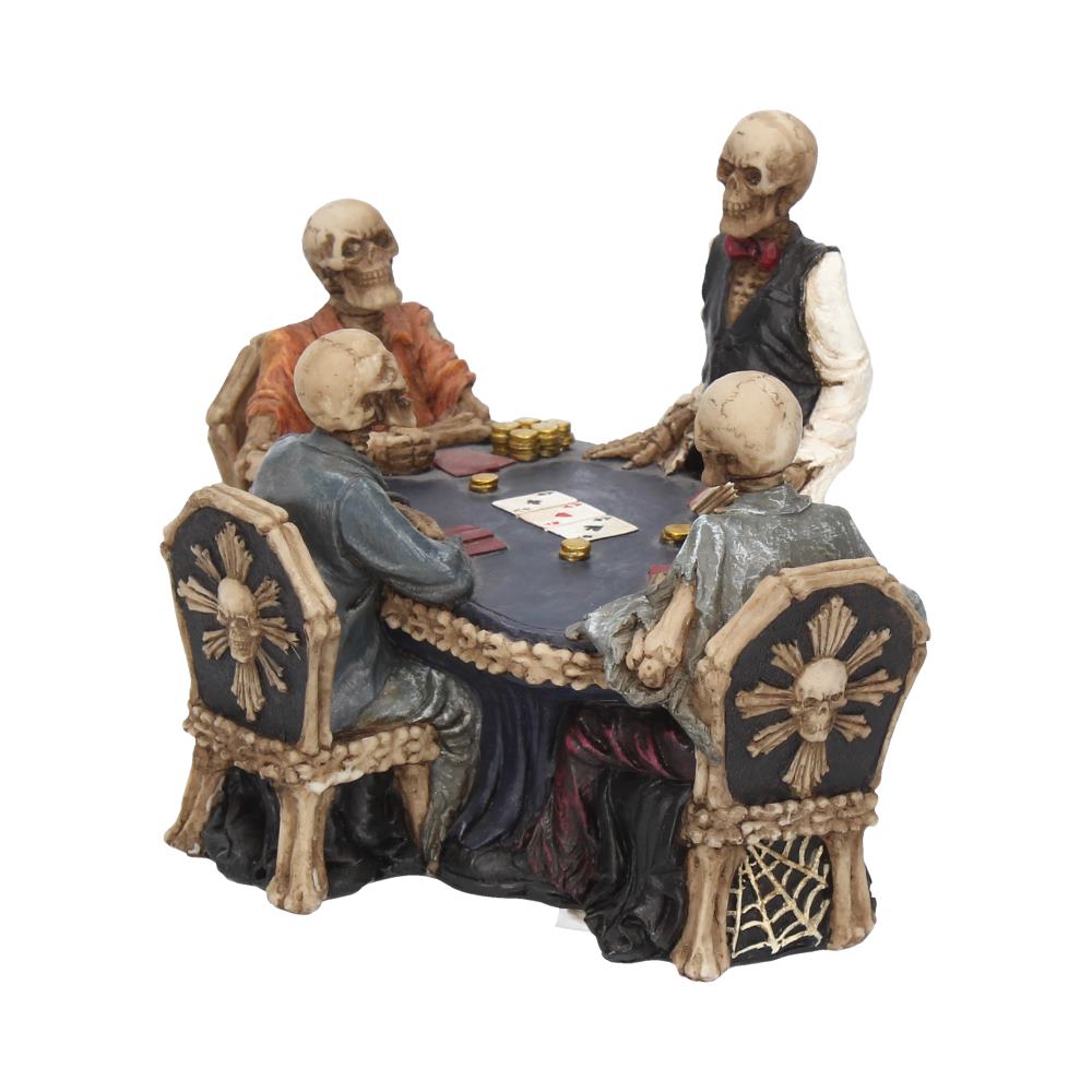 End Game Skeleton Poker Table Figurine 16cm