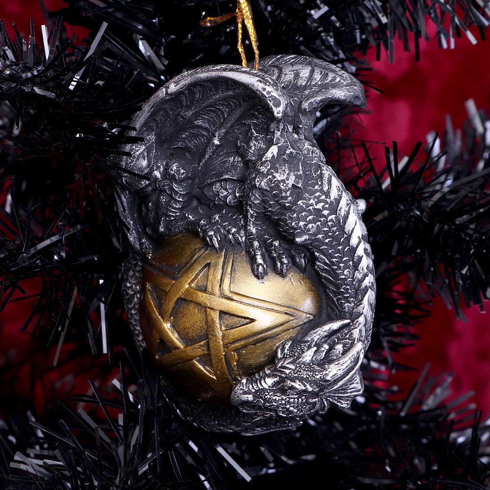 Caspar Dragon Christmas Hanging Ornament | Nemesis Now