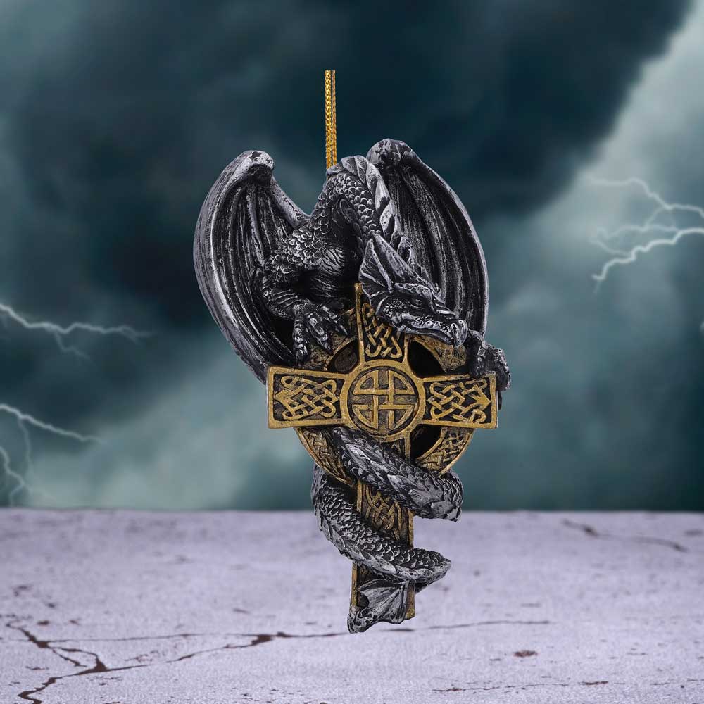 Santa Dragon Christmas Hanging Ornament 11cm | Nemesis Now