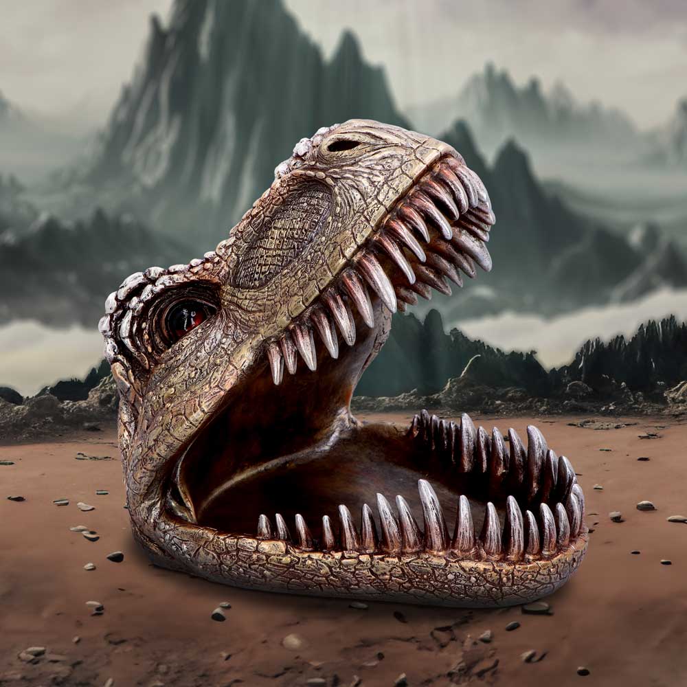 Metallic T-Rex Head Trinket Dish 21.5cm – Nemesis Now