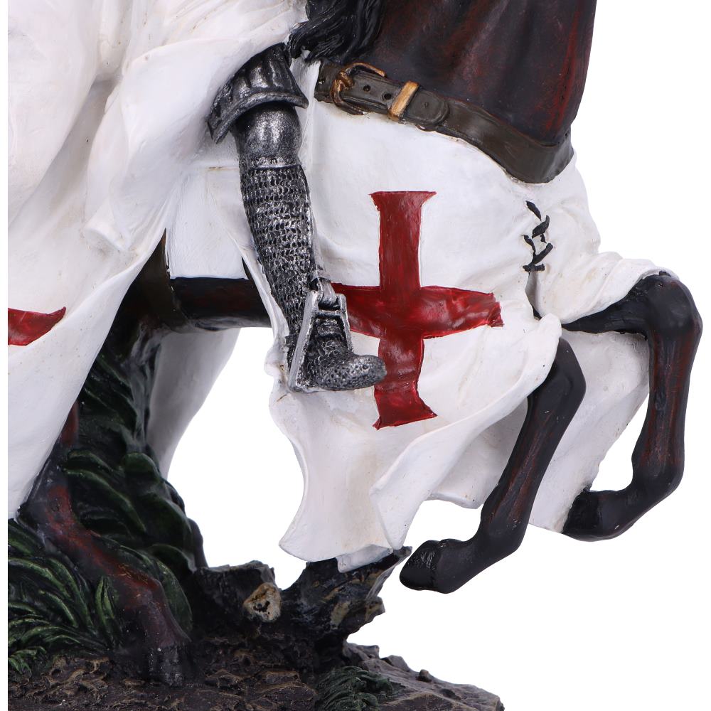 Take to Your Steed Templar Knight on Horseback Figurine 24cm