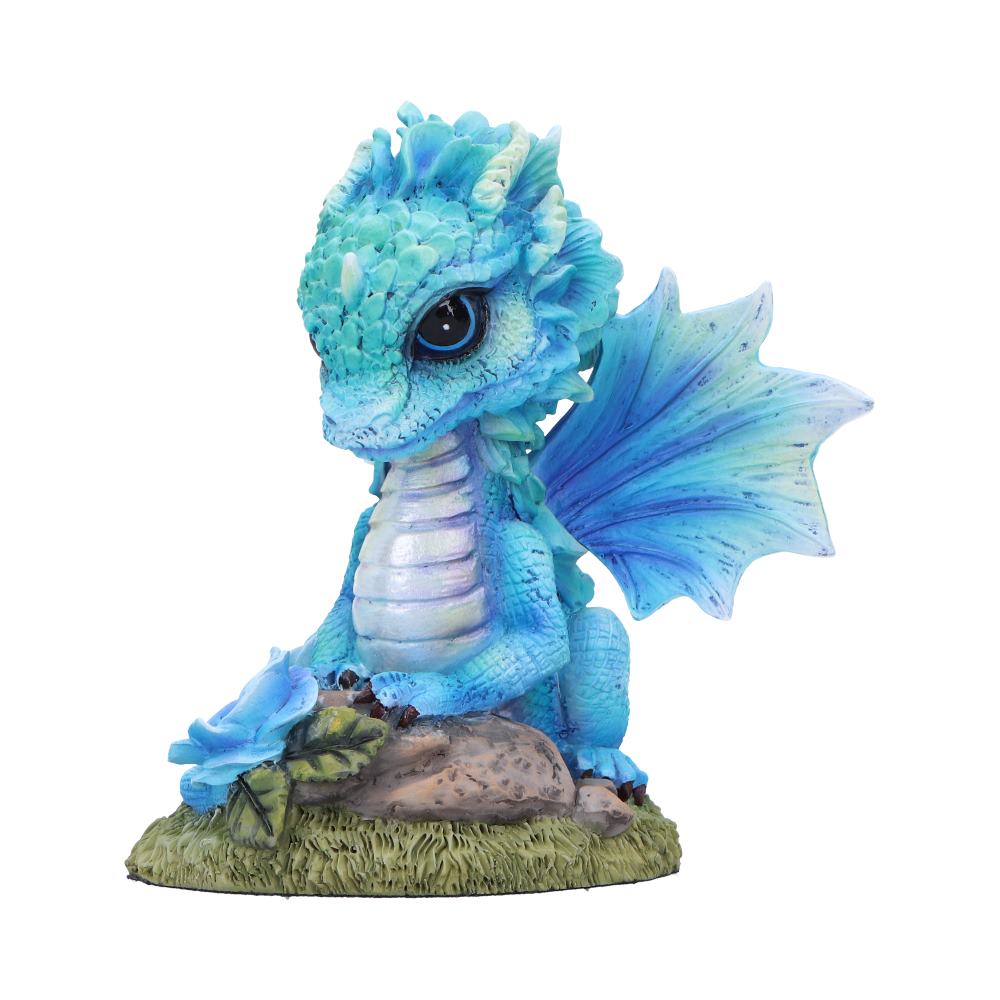 Nemesis Now Blue Poppy Flower Dragon Figurine 11cm