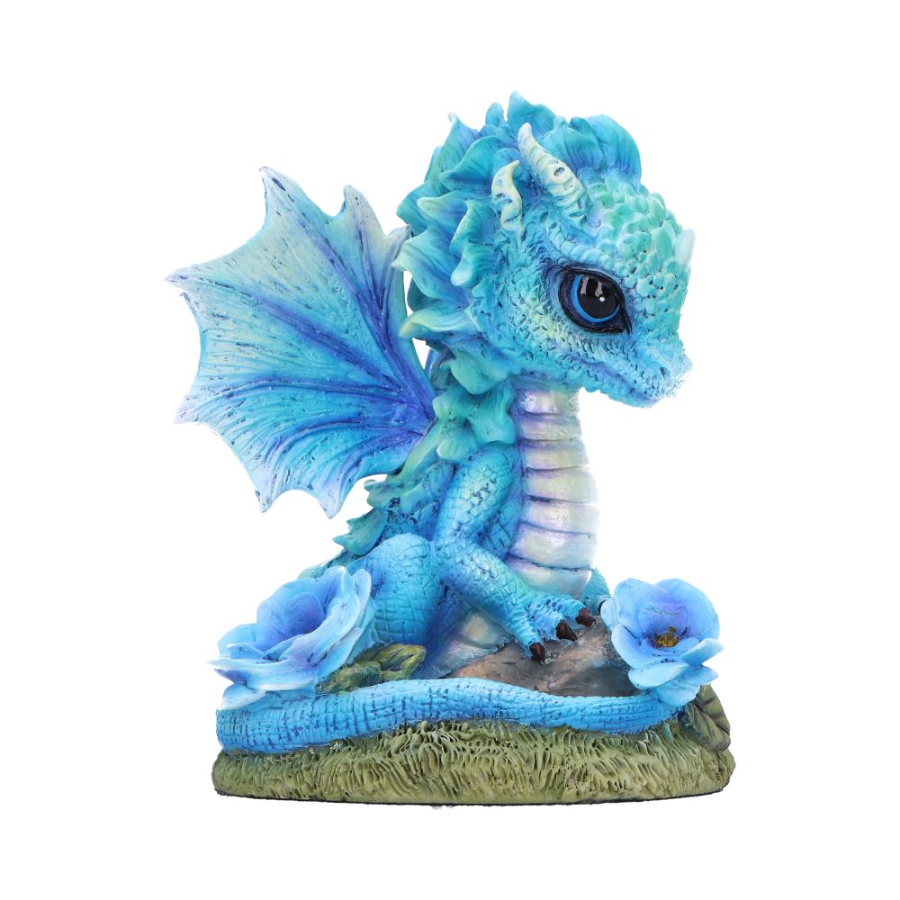 Nemesis Now Blue Poppy Flower Dragon Figurine 11cm