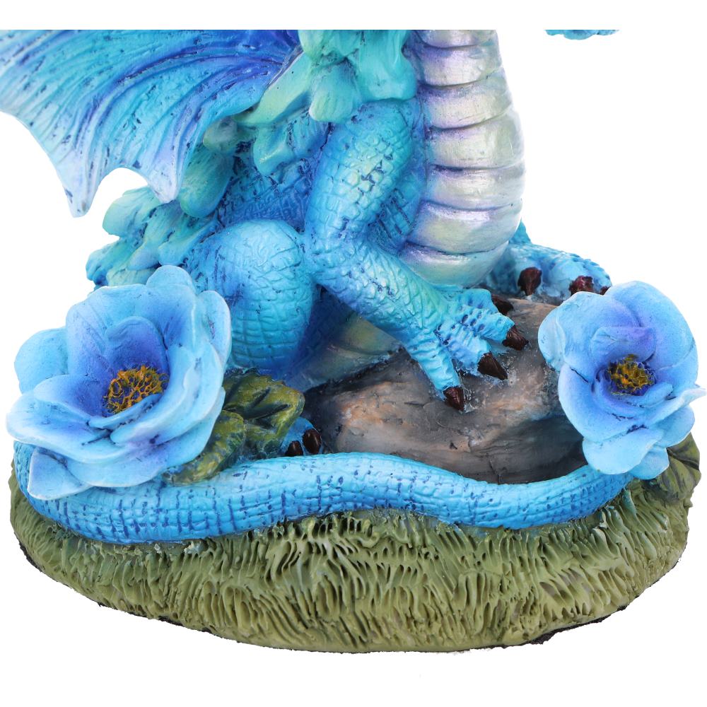 Nemesis Now Blue Poppy Flower Dragon Figurine 11cm