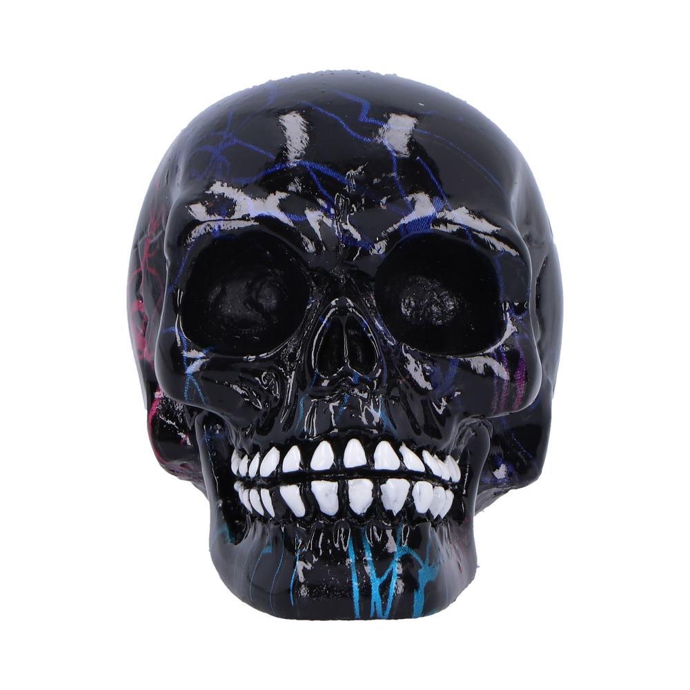 Electro Gothic Skull Figurine | Electric Lightning Design | Nemesis Now 6cm
