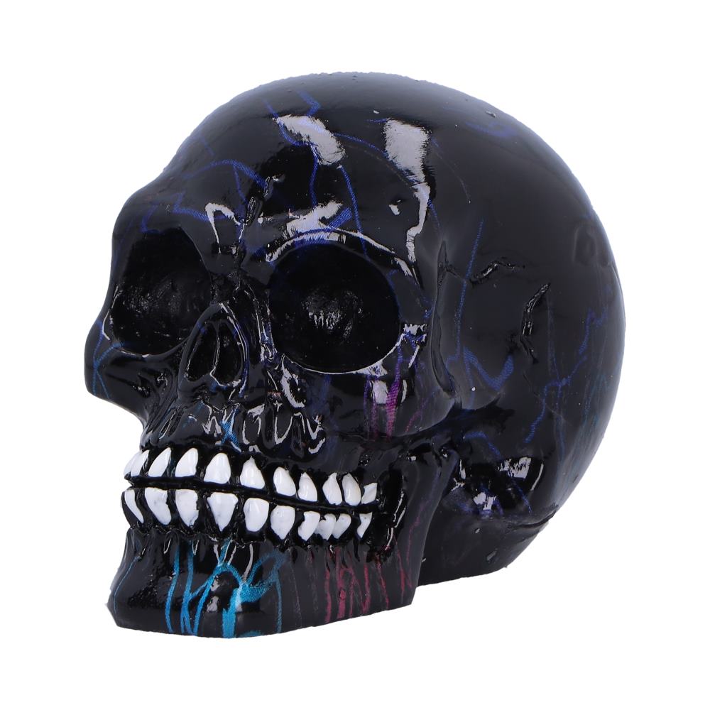 Electro Gothic Skull Figurine | Electric Lightning Design | Nemesis Now 6cm