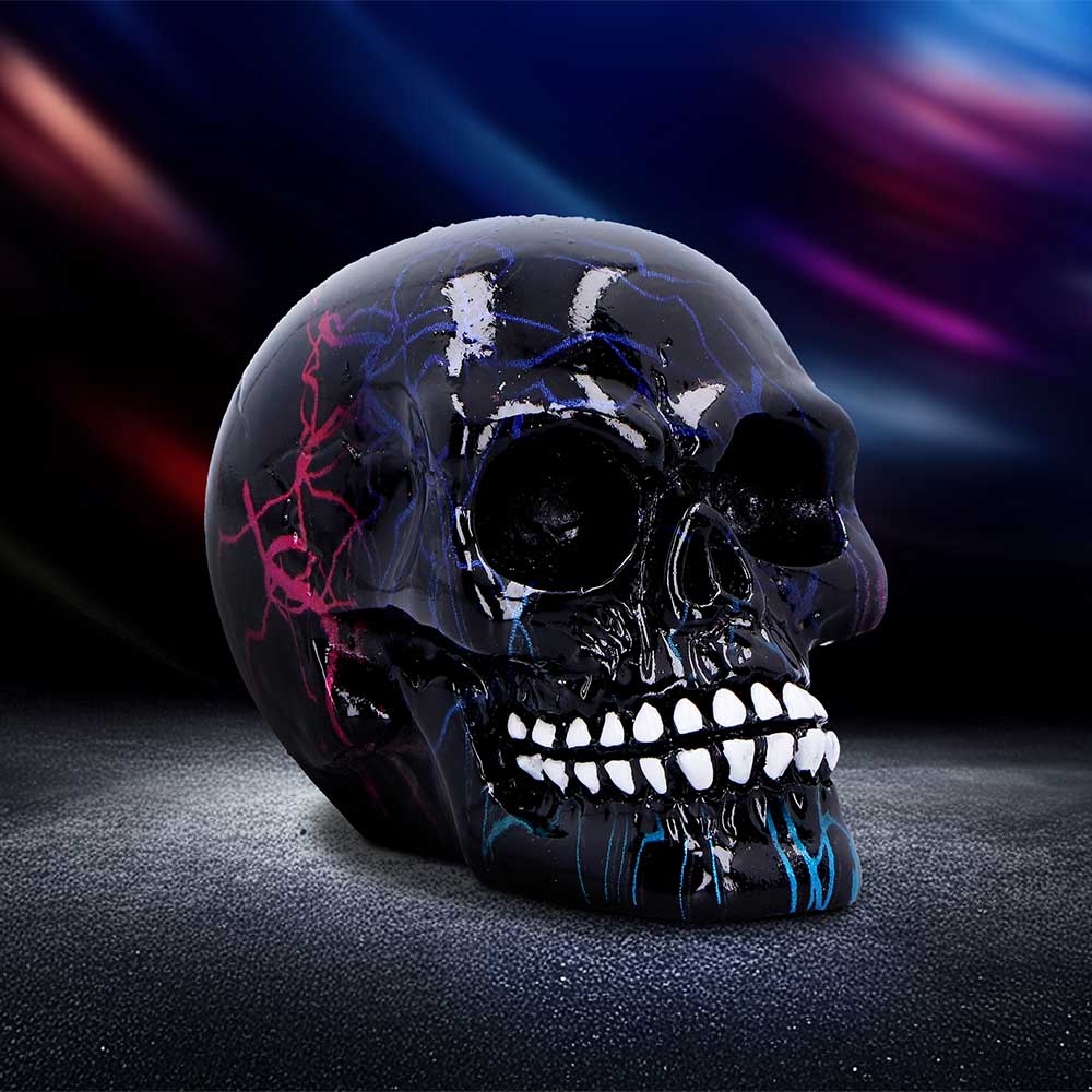 Electro Gothic Skull Figurine | Electric Lightning Design | Nemesis Now 6cm
