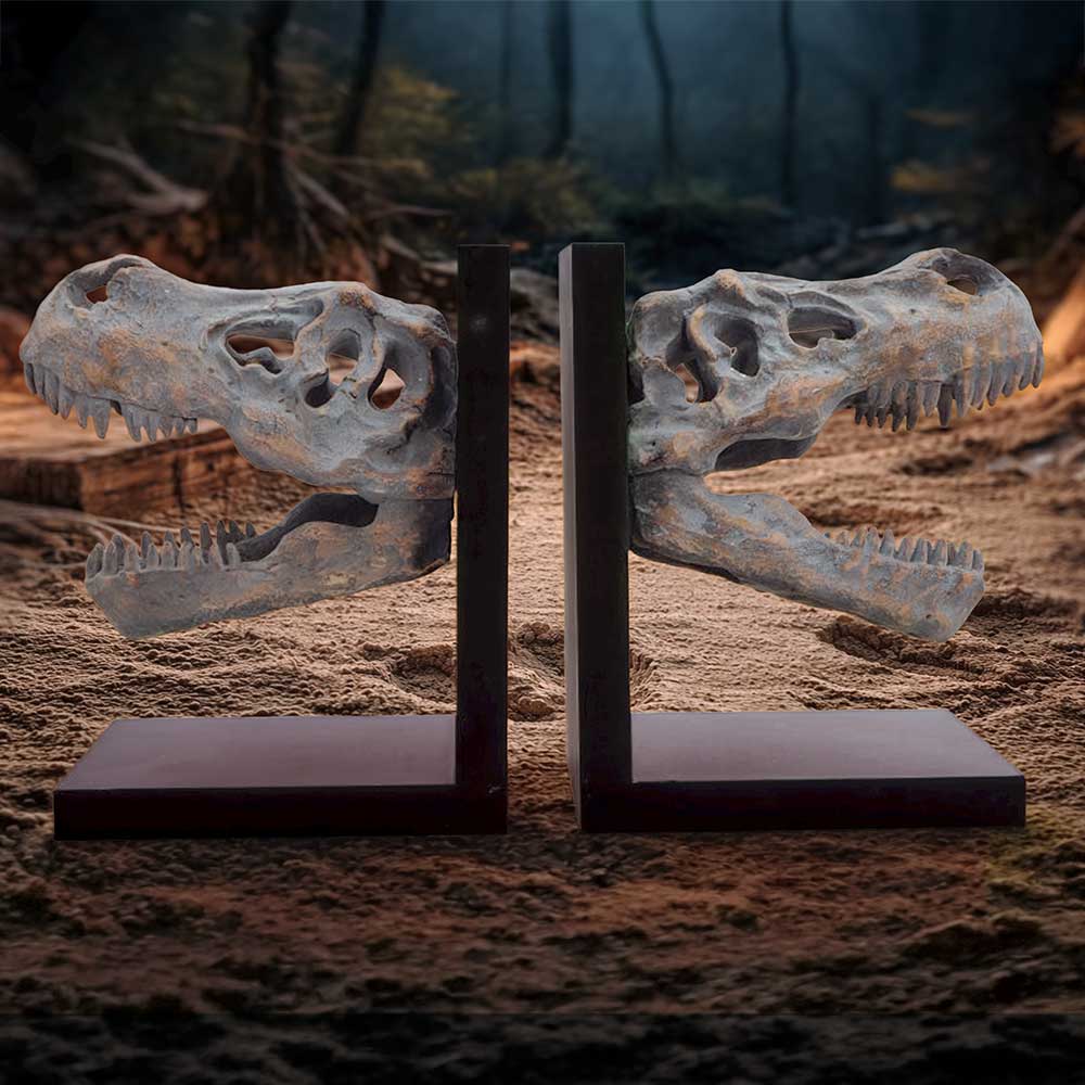T-Rex Skull Bookends Pair 17.1cm – Nemesis Now