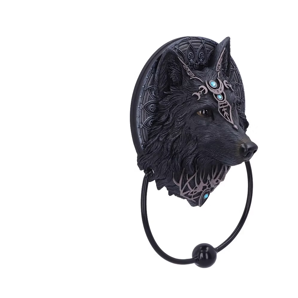Wolf Moon Gothic Wolf Head Door Knocker 20.5cm
