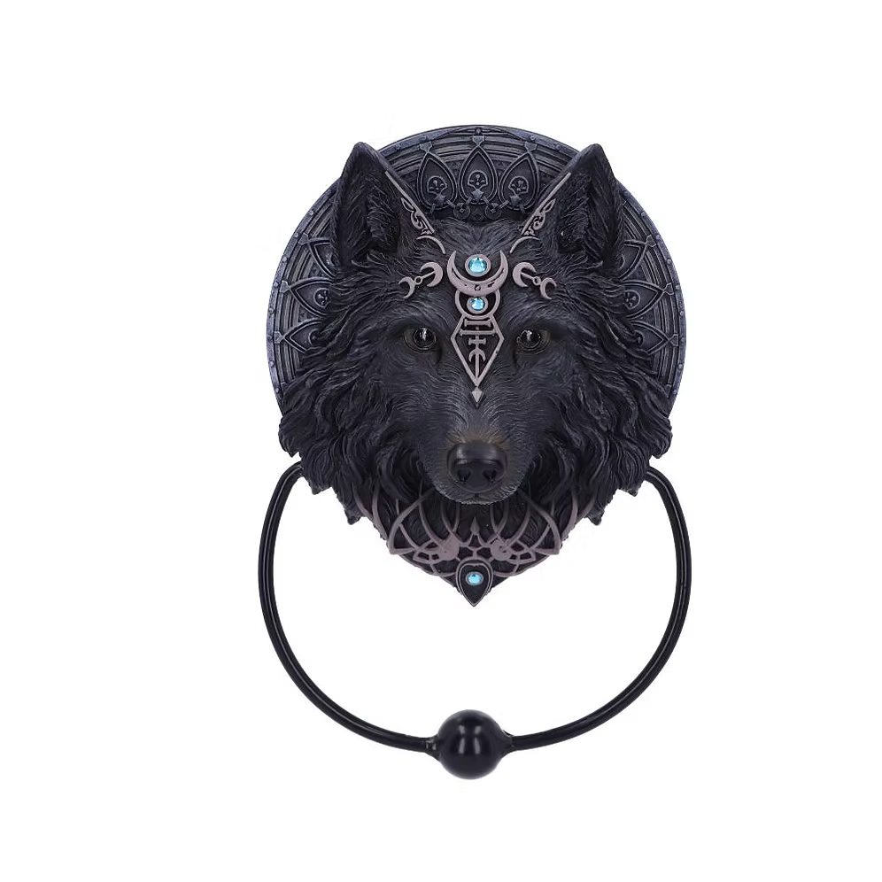 Wolf Moon Gothic Wolf Head Door Knocker 20.5cm