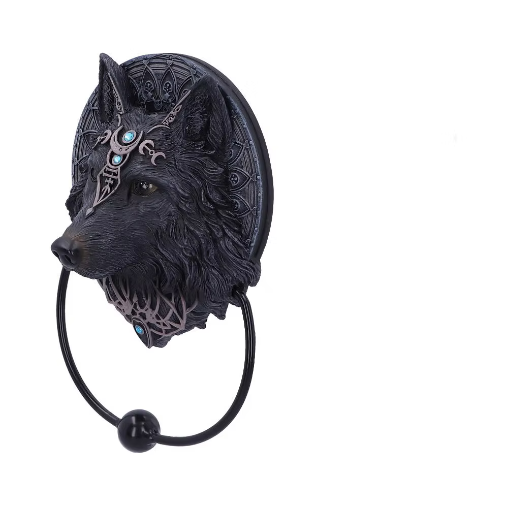 Wolf Moon Gothic Wolf Head Door Knocker 20.5cm