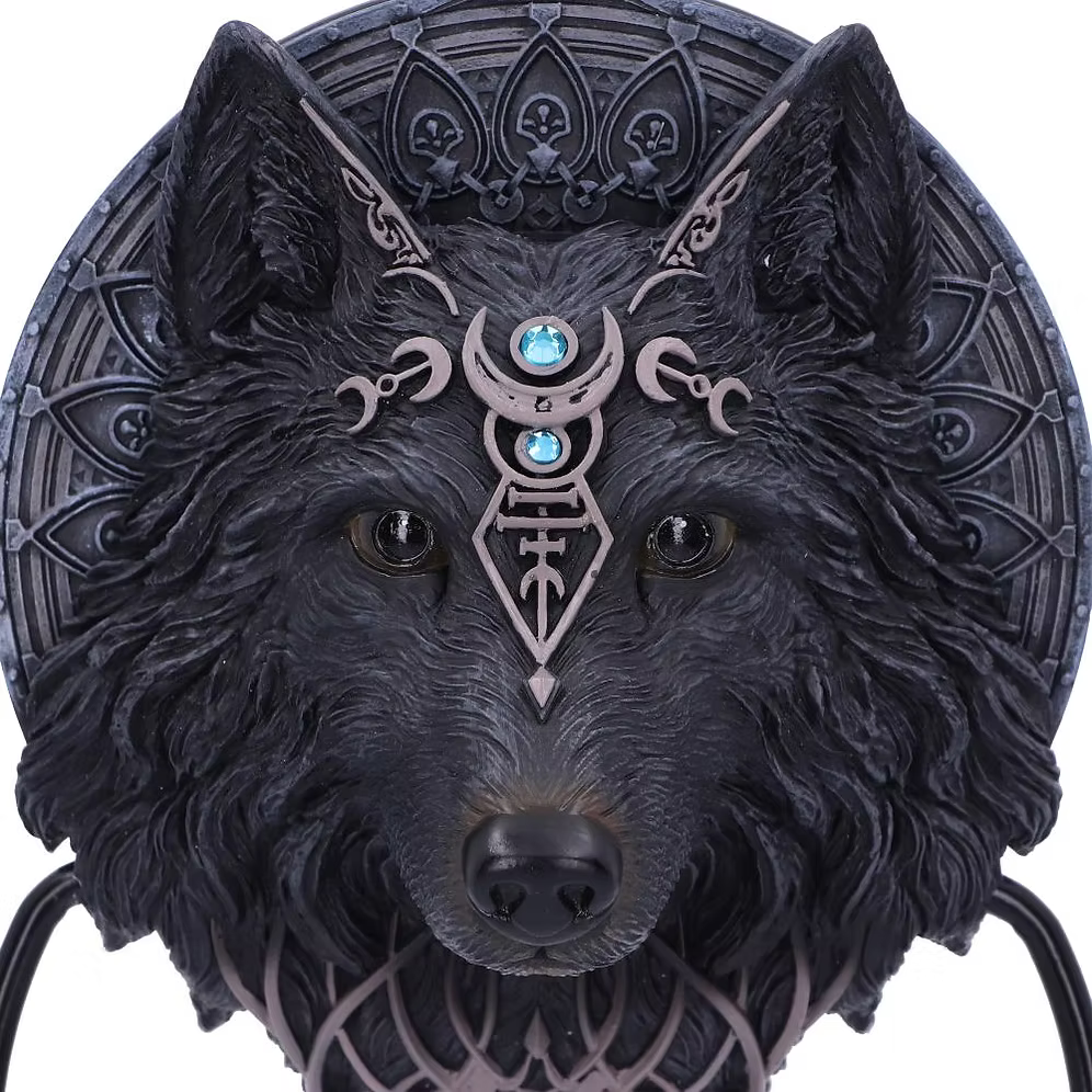 Wolf Moon Gothic Wolf Head Door Knocker 20.5cm