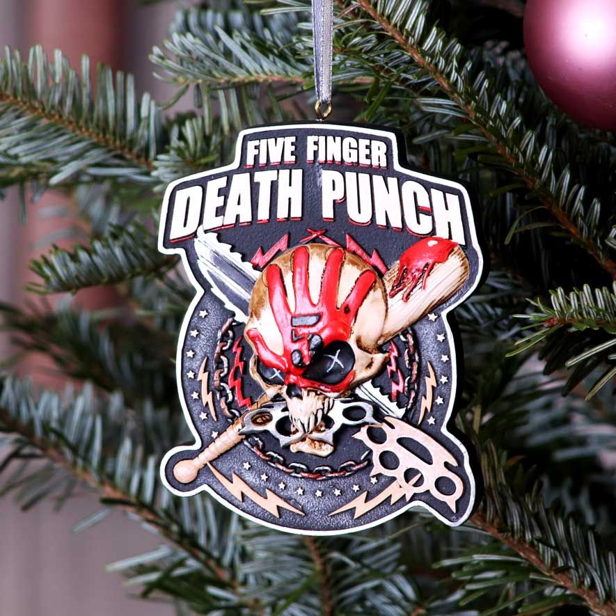 Five Finger Death Punch Christmas Tree Hanging Ornament 9.5cm