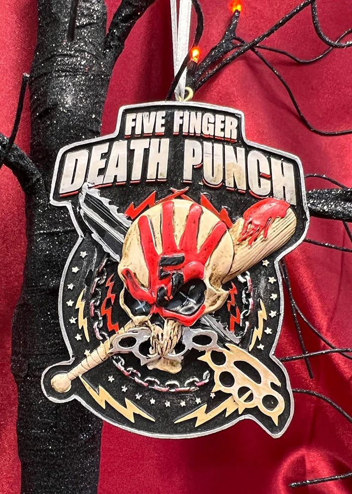 Five Finger Death Punch Christmas Tree Hanging Ornament 9.5cm