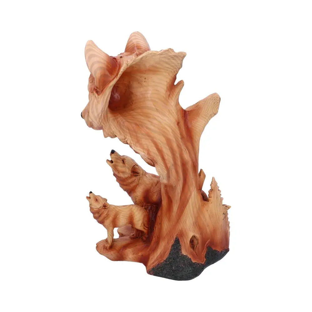 Nemesis Now Natural Song Howling Wolves Wood-Effect Sculpture