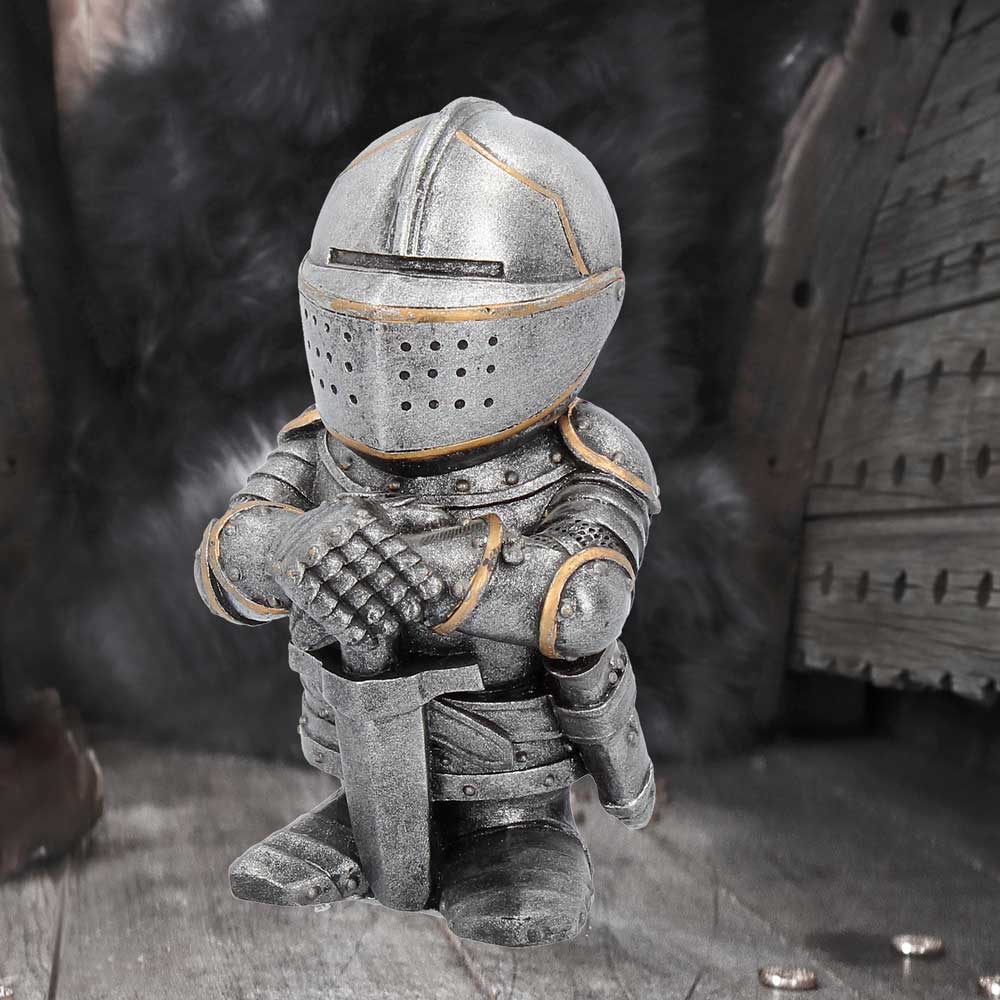 Sir Fightalot Silver Knight Figurine | Fantasy Medieval Collectible | Nemesis Now 11cm