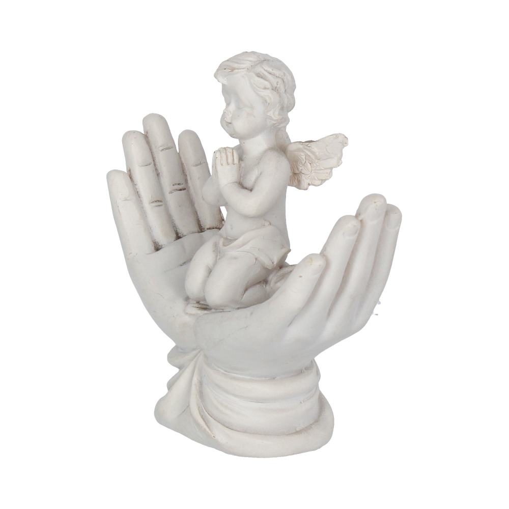 Raised to Heaven Praying Cherub in Hands Figurine 11cm – Nemesis Now