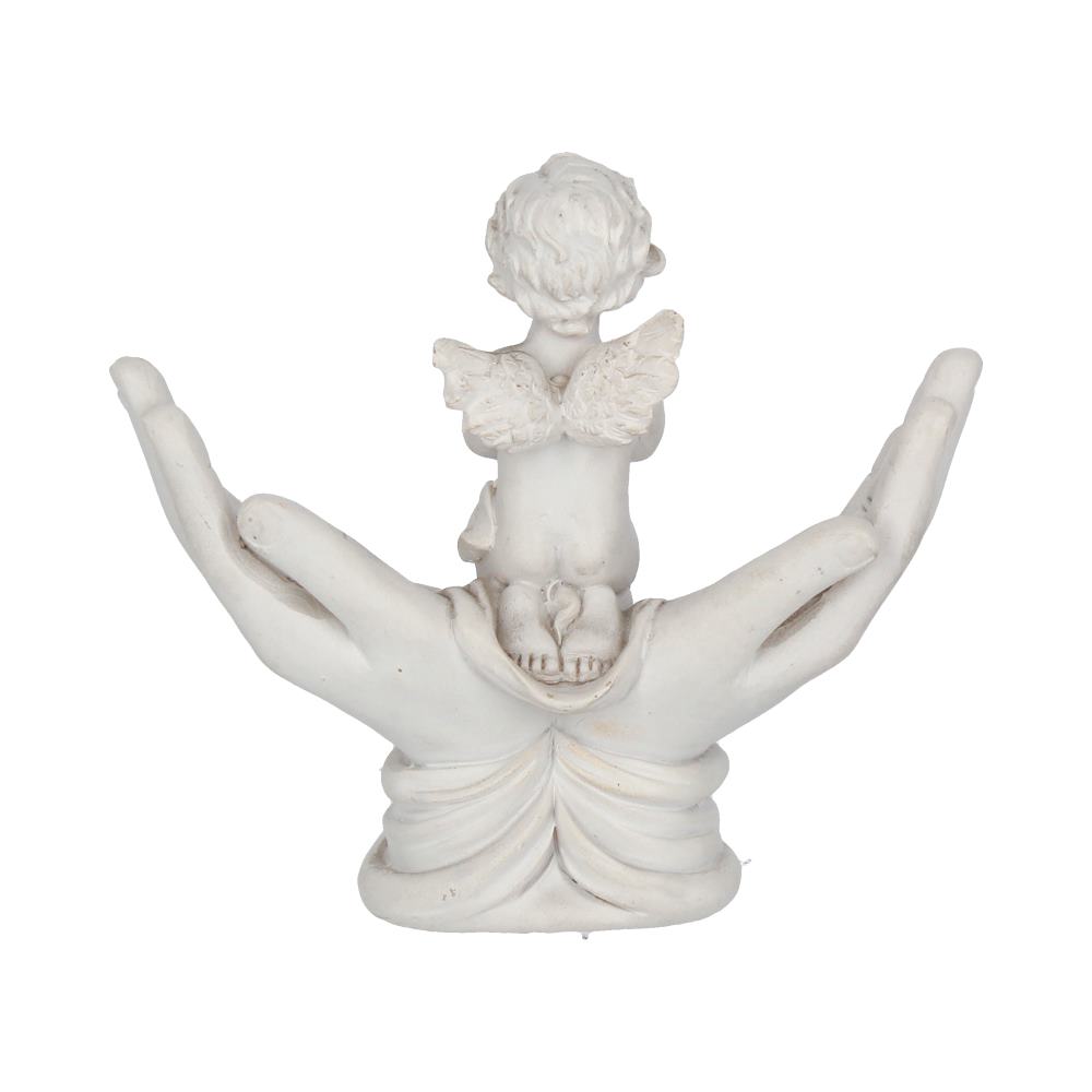 Raised to Heaven Praying Cherub in Hands Figurine 11cm – Nemesis Now